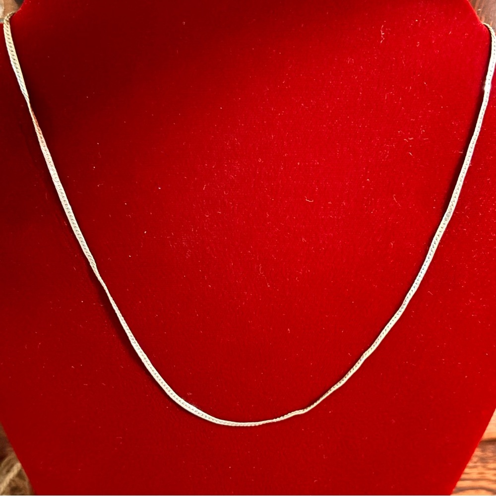 Sterling Silver Flat Snake Chain / Necklace. 20”